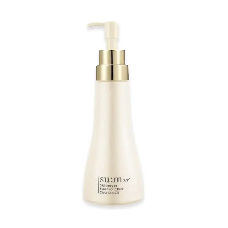 su:m37 Skin Saver Essential Clear Cleansing Oil for gentle makeup removal and radiant skin care routine