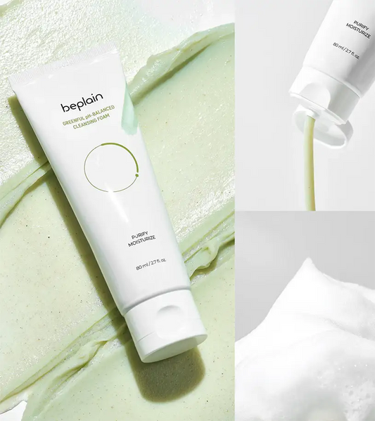 Beplain Mung Bean pH-Balanced Cleansing Foam 80ml — Facial Cleanser — product detail 2