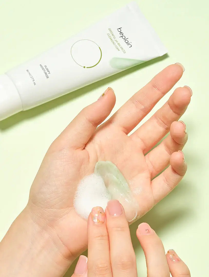 Beplain Mung Bean pH-Balanced Cleansing Foam 80ml — Facial Cleanser — product detail 3