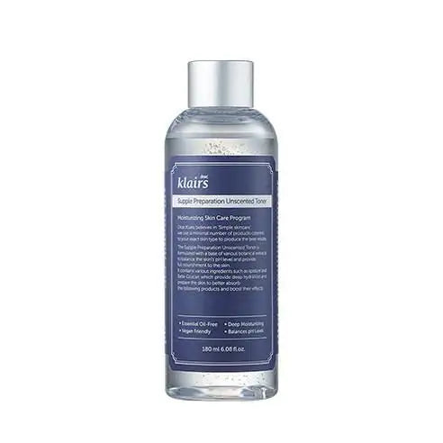 Klairs Supple Preparation Unscented Toner – hydrating, vegan-friendly skincare for balanced, radiant skin