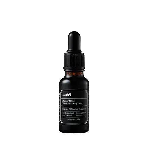 Klairs Midnight Blue Youth Activating Drop - 20ml skincare serum with EGF peptide for radiant, youthful skin
