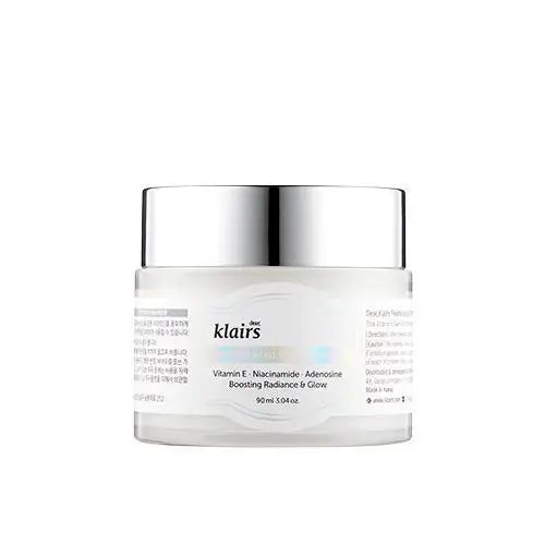 klairs Vitamin E Niacinamide Adenosine cream for radiant glow and skin wellness