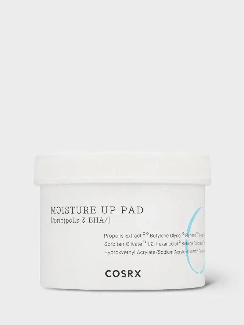COSRX Moisture Up Pad with Propolis & BHA for hydrating skincare routine