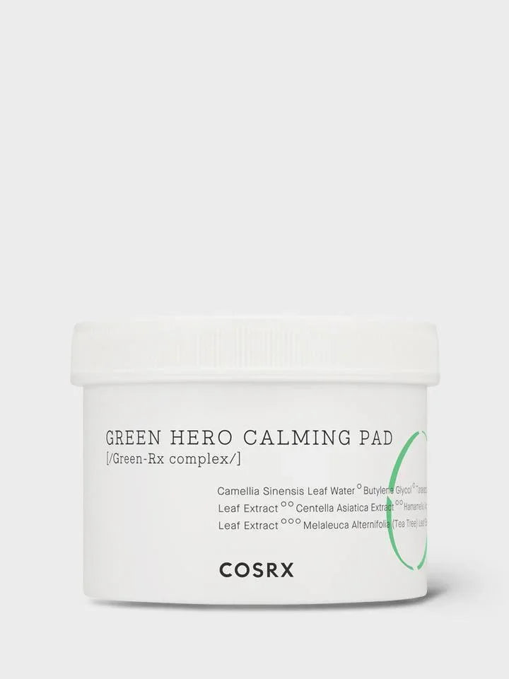 COSRX Green Hero Calming Pad with Green-Rx complex for soothing skincare routine
