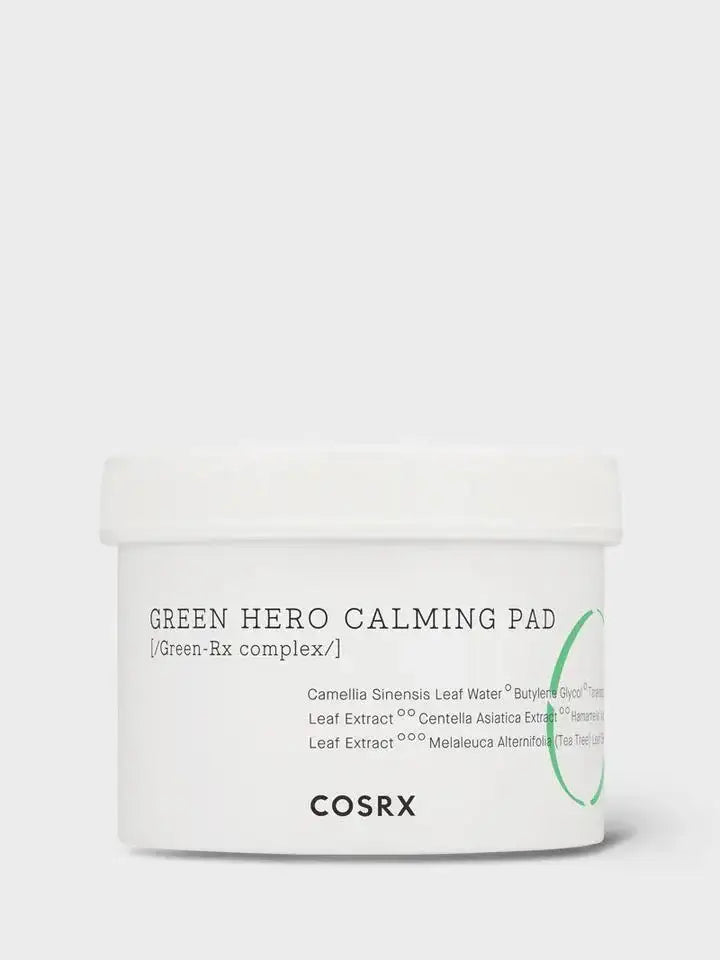 COSRX Green Hero Calming Pad with Green-Rx complex for soothing skincare routine