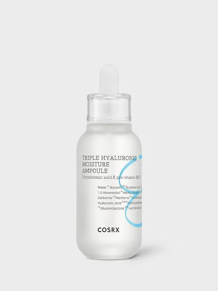 Triple Hyaluronic Moisture Ampoule with hyaluronic acid & pro vitamin B5 for radiant skin hydration