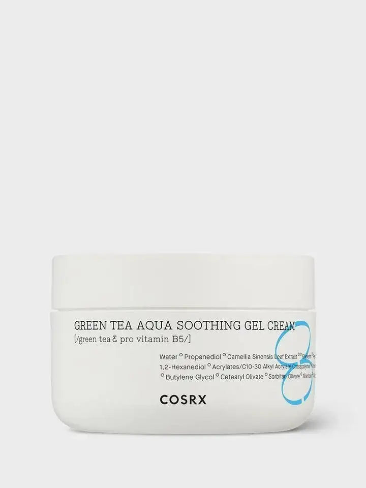 COSRX Green Tea Aqua Soothing Gel Cream with green tea & pro vitamin B5 for hydrated, calm skin