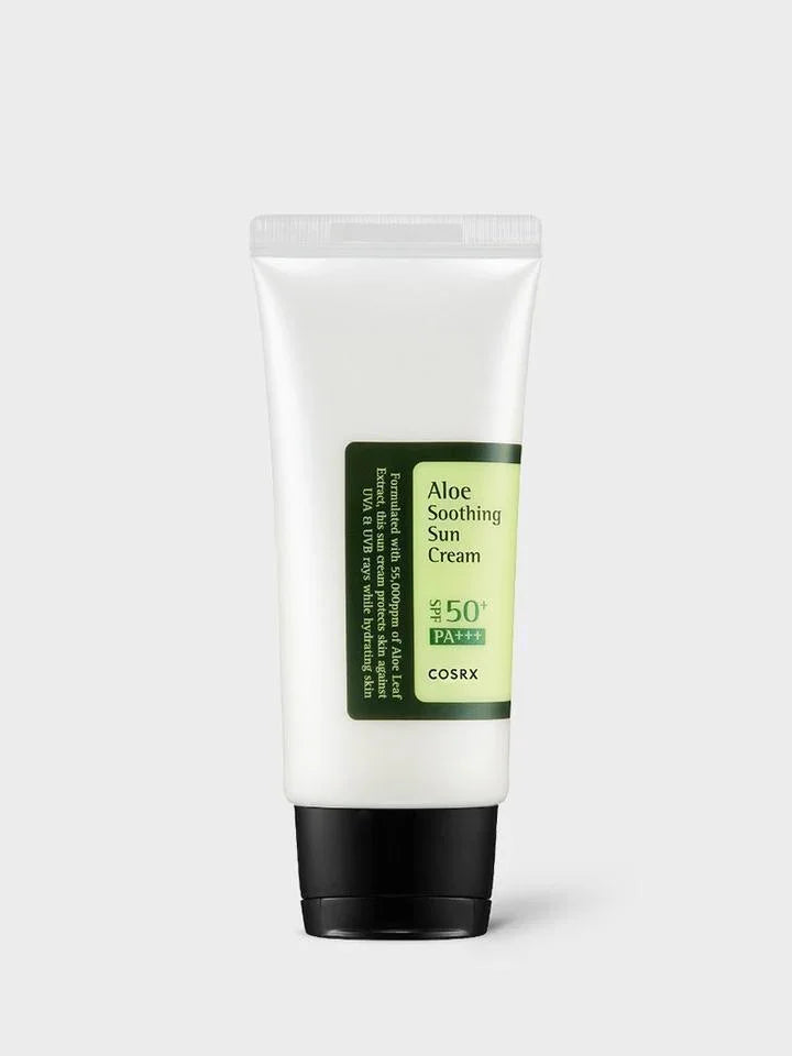 Aloe Soothing Sun Cream SPF 50+ PA+++ for hydrating sun protection with aloe leaf extract