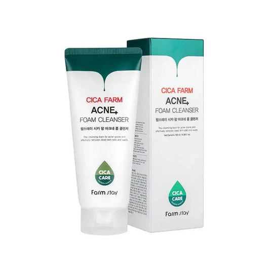 Farmstay Cica Farm Acne Foam Cleanser 180ml Korean skincare product image 2