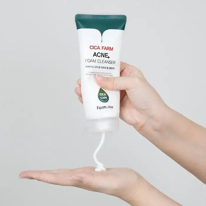Farmstay Cica Farm Acne Foam Cleanser 180ml Korean skincare product image 3