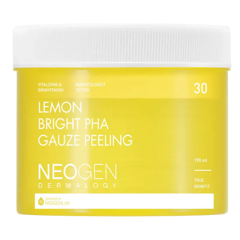 NeoGen DERMALOGY LEMON BRIGHT PHA GAUZE PEELING 190ML (30 PADS) Korean product view 1