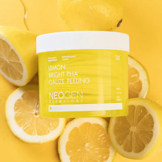 NeoGen DERMALOGY LEMON BRIGHT PHA GAUZE PEELING 190ML (30 PADS) Korean product view 2