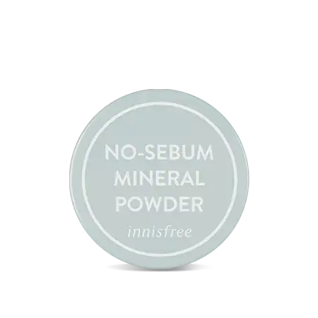 Innisfree No-Sebum Mineral Powder for oil control and matte finish, ideal for radiant skin care routines