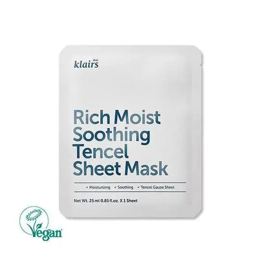 Dear Klairs Rich Moist Soothing Tencel Sheet Mask 25ml x 10ea Korean sheet mask product image 2
