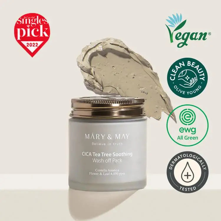 Mary&May CICA TeaTree Soothing Wash off Pack 125g Korean product view 1