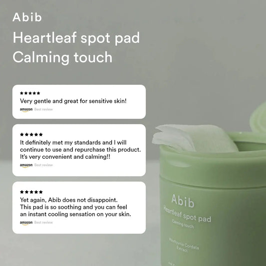 Abib Heartleaf spot pad Calming touch double-sided toner pads, 100% cotton, 80 pads 150ml — product detail 2