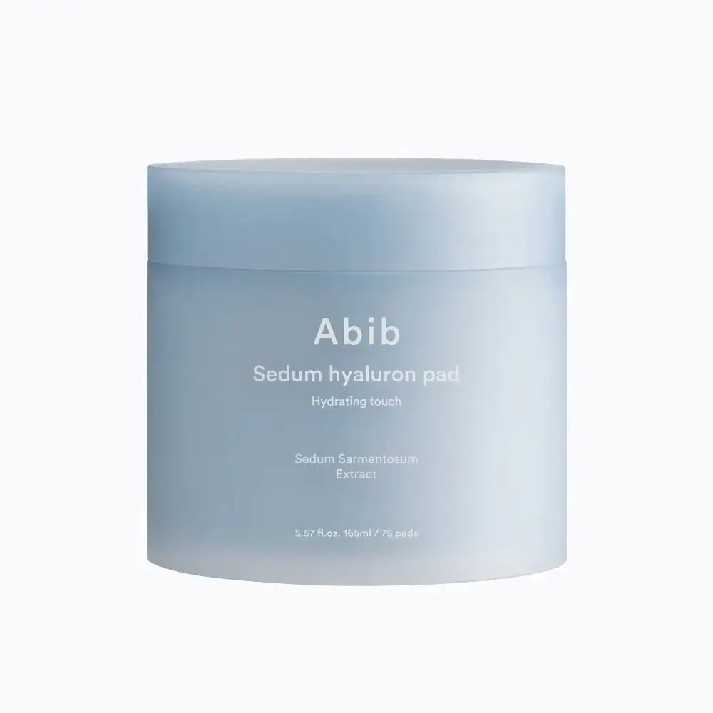 Abib Sedum Hyaluron Hydrating Touch toner pads, micro-embossed sheet, 165ml, 75 pads — product view