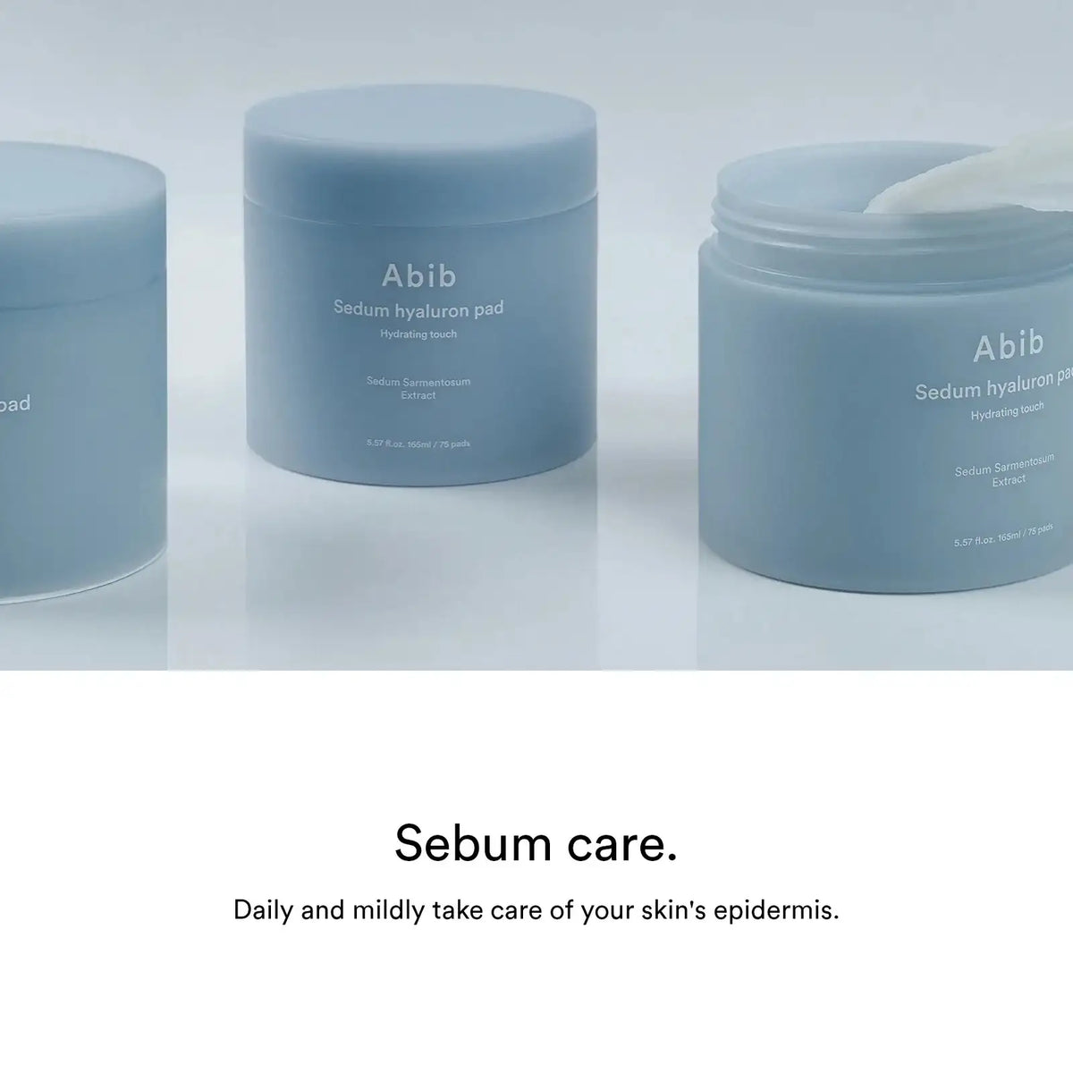 Abib Sedum Hyaluron Hydrating Touch toner pads, micro-embossed sheet, 165ml, 75 pads — product detail 8