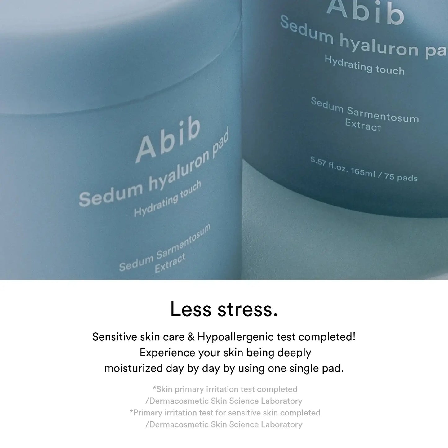 Abib Sedum Hyaluron Hydrating Touch toner pads, micro-embossed sheet, 165ml, 75 pads — product detail 12