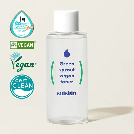 SUISKIN Green sprout vegan toner 200ml Korean skincare product view 2
