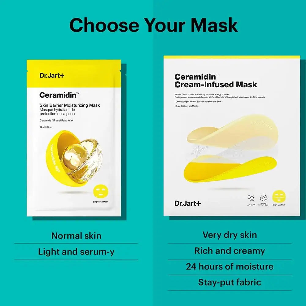 Dr.Jart+ CERAMIDIN SKIN BARRIER MOISTURIZING MASK 22g - 1pc Korean skincare product image 8