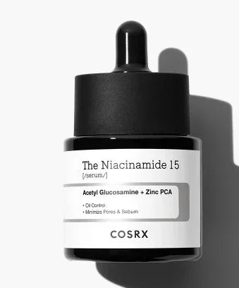 COSRX The Niacinamide 15 serum with Acetyl Glucosamine + Zinc PCA for oil control and pore minimization