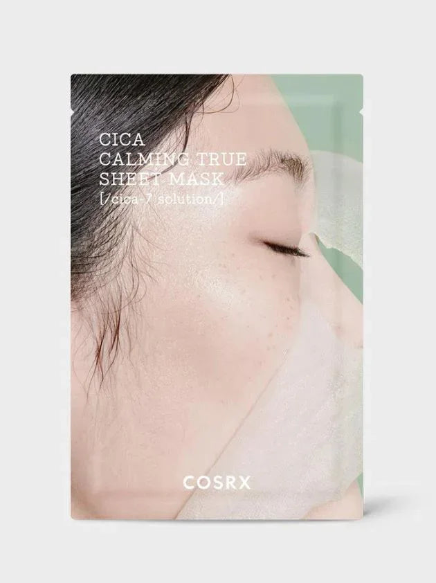 CICA Calming True Sheet Mask by COSRX for soothing skincare routine