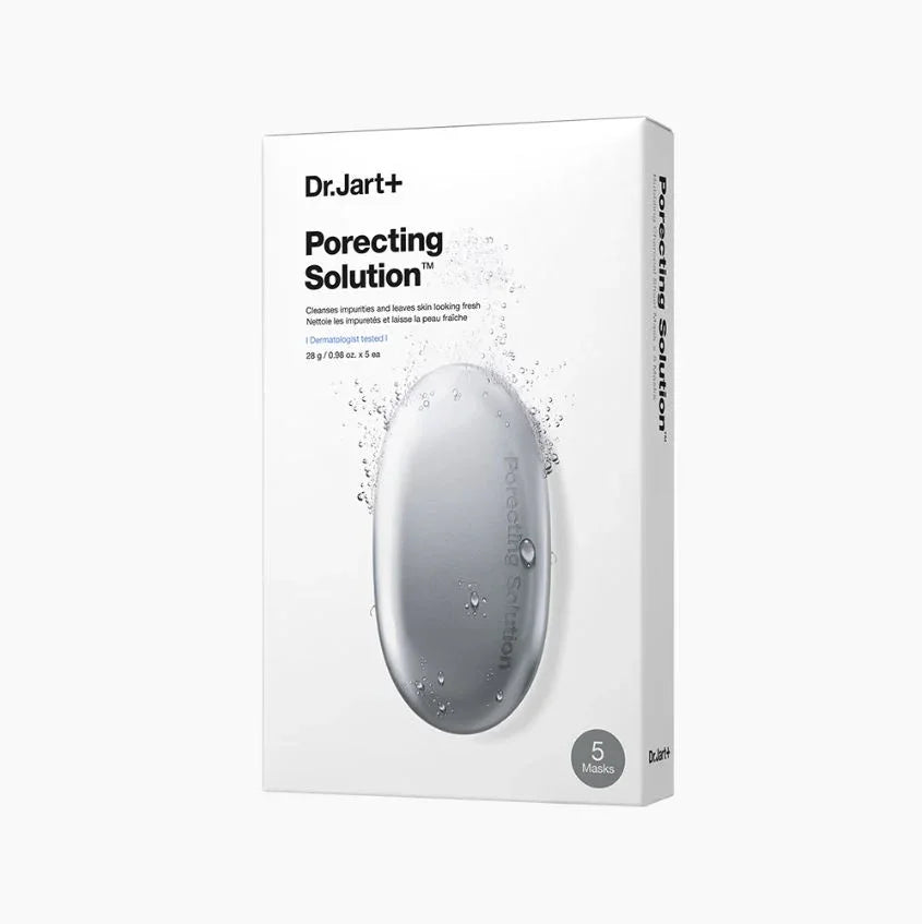 Dr.Jart+ Porecting Solution™ facial mask pack for cleansing impurities and fresh skin, 5 masks