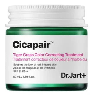 Dr.Jart+ Cicapair Tiger Grass Color Correcting Treatment for red, irritated skin with SPF 22