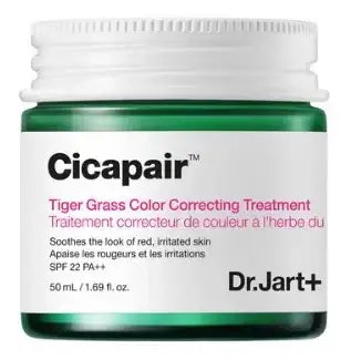 Dr.Jart+ Cicapair Tiger Grass Color Correcting Treatment for red, irritated skin – 50mL jar with SPF 22