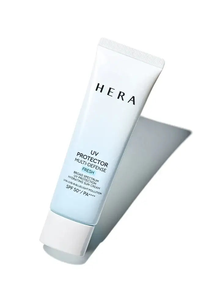 Hera UV Protector Multi-Defense Fresh SPF 50+ PA++++ hydrating sun cream for daily skincare routine