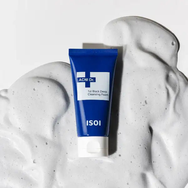 isoi Acni Dr. 1st Black Deep Claensing Foam 75ml Korean skincare product image 2