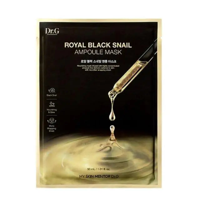 Dr.G Royal Black Snail Ampoule Mask 1ea 30ml Korean skincare product image 1