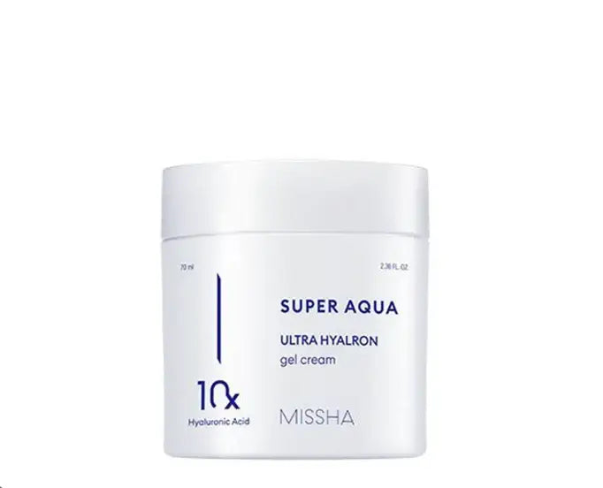 Missha Super Aqua Ultra Hyalron gel cream with 10x hyaluronic acid for hydration