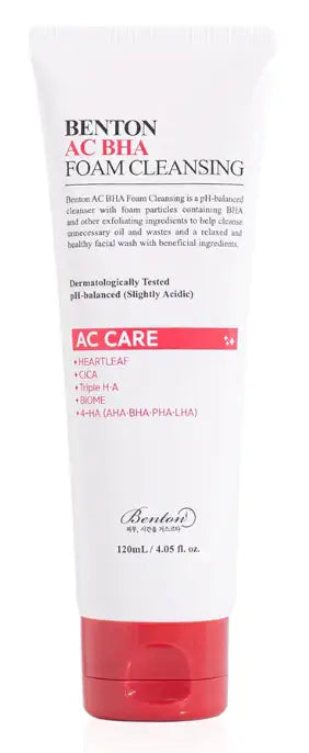 Benton AC BHA Foam Cleansing 120ml — Facial Cleanser — product view