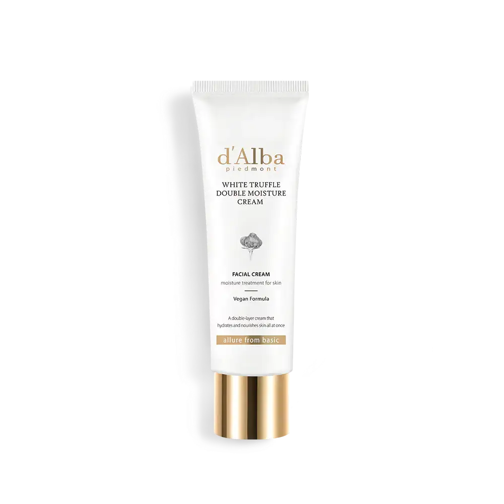 d'Alba White Truffle Double Moisture Cream – vegan facial moisturizer for hydrated, nourished skin