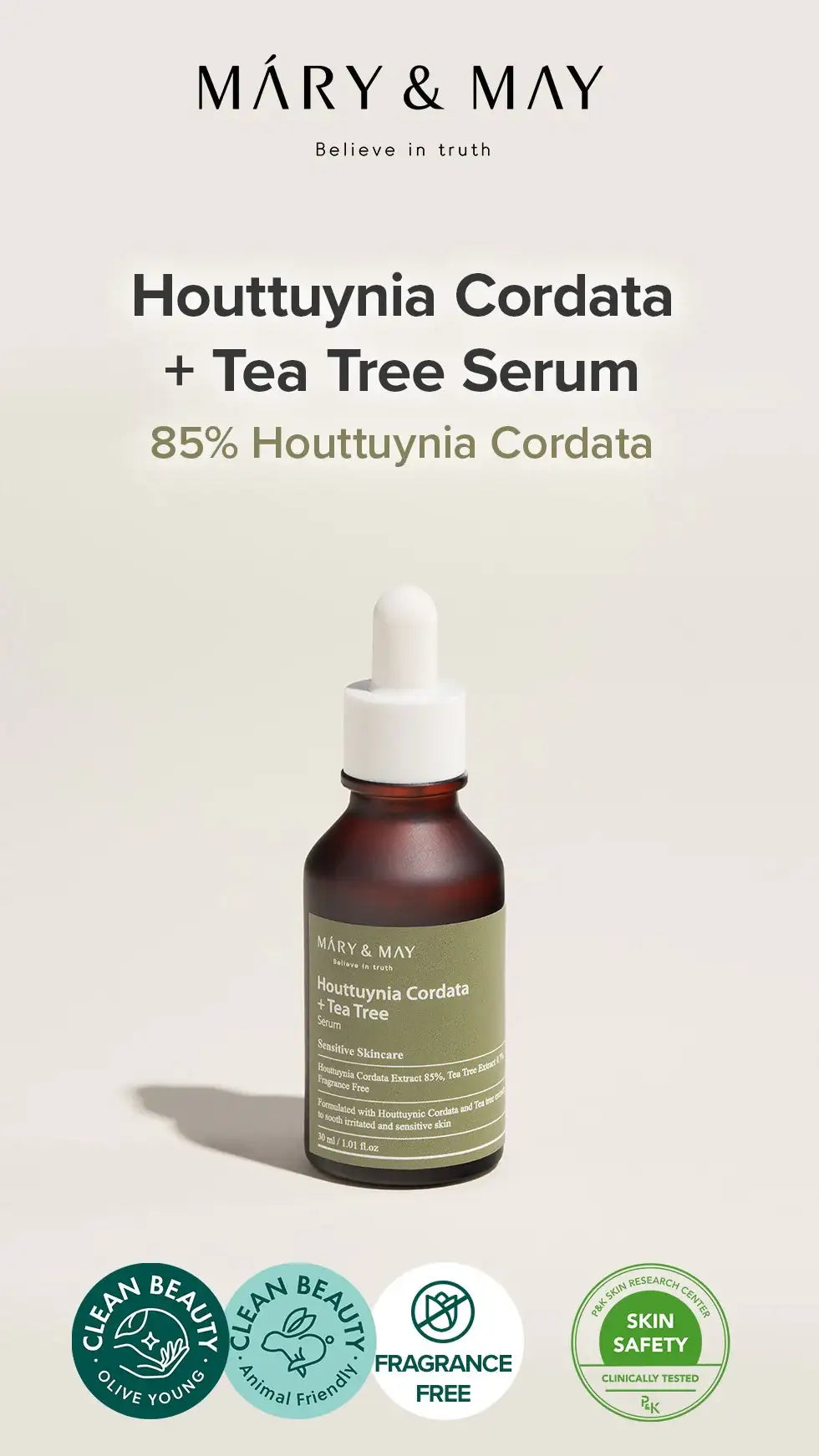 Mary&May Houttuynia Cordata +Tea Tree Serum - 30ml Korean product view 7