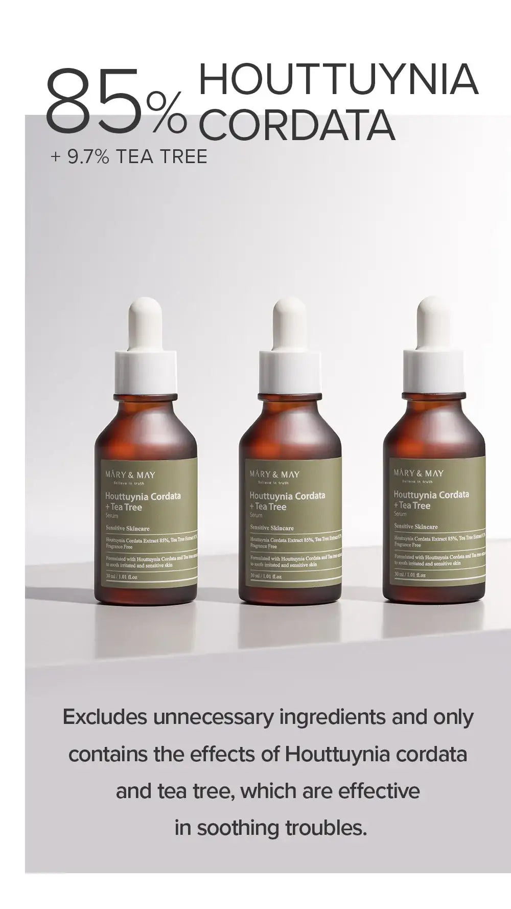 Mary&May Houttuynia Cordata +Tea Tree Serum - 30ml Korean product view 9