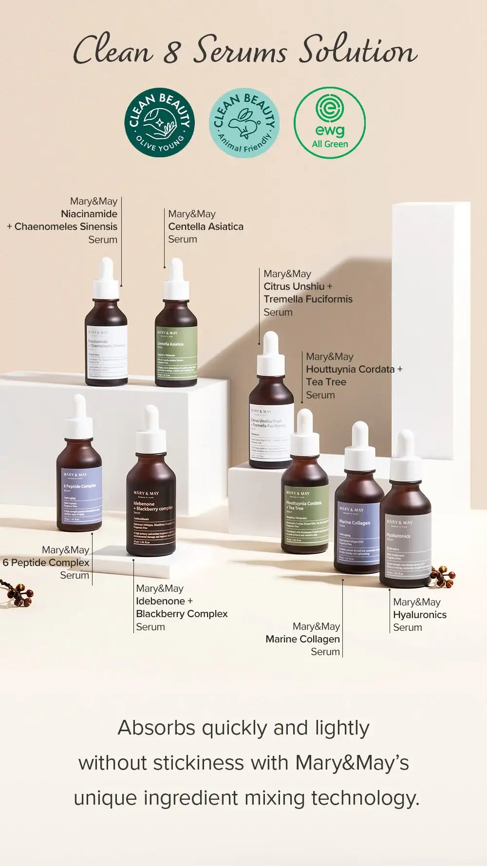 Mary&May Houttuynia Cordata +Tea Tree Serum - 30ml Korean product view 11