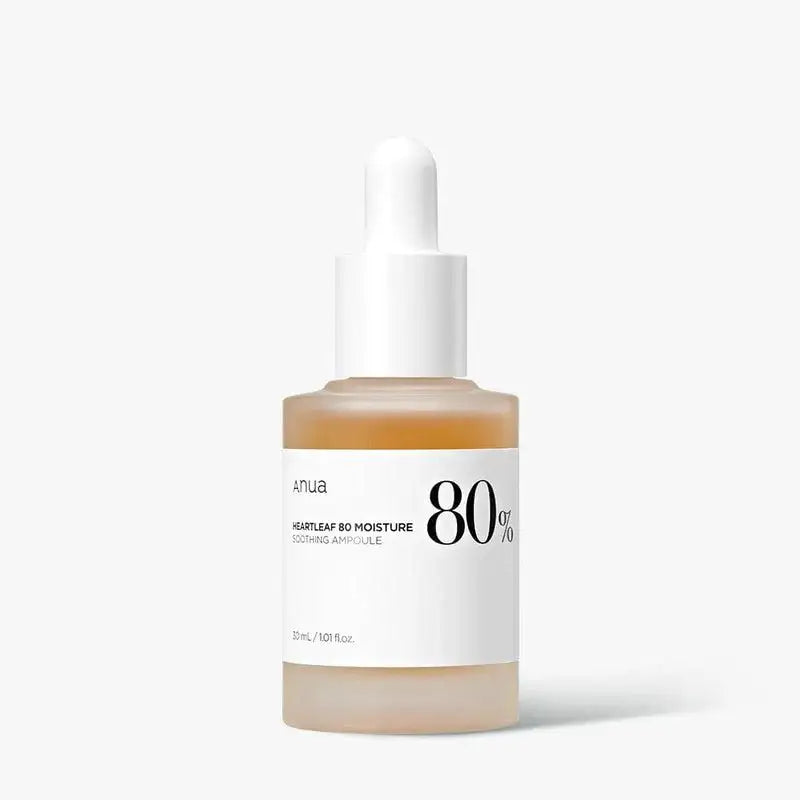 Anua Heartleaf 80 Moisture Soothing Ampoule for hydrated, calm skin with 80% heartleaf extract