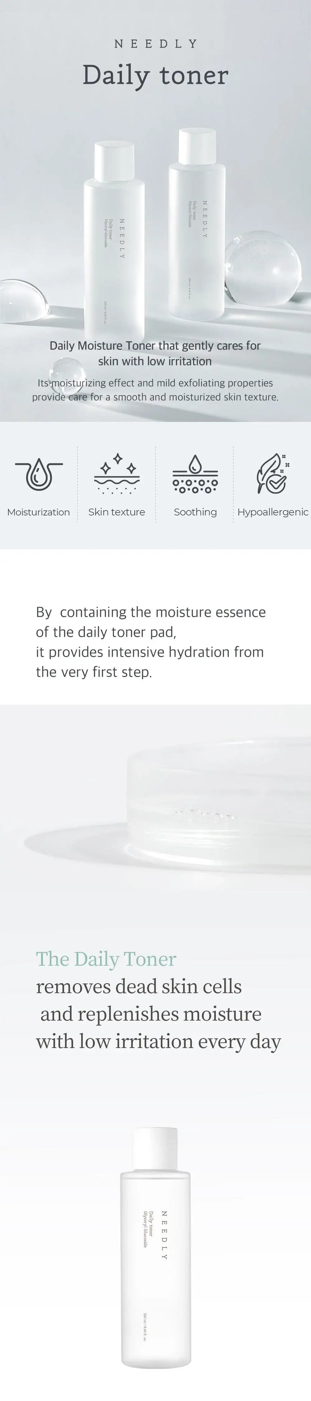 Needly Daily Toner 250ml Korean product view 2