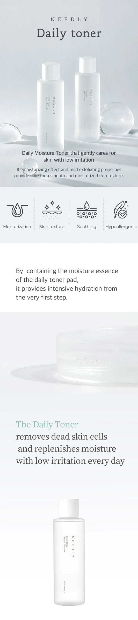 Needly Daily Toner 250ml Korean product view 2