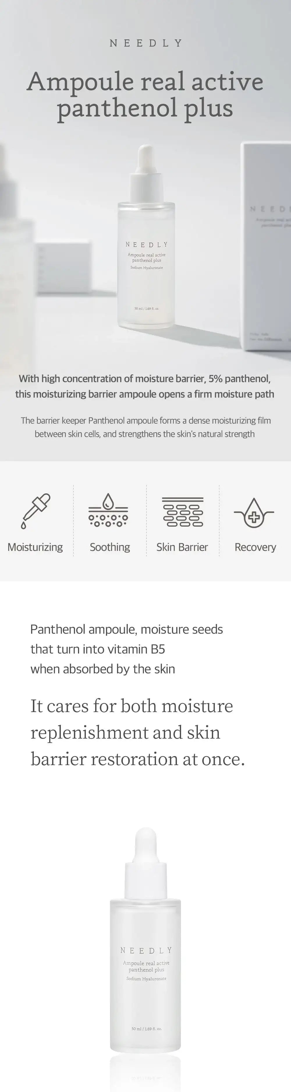 Needly Ampoule real active panthenol plus 50ml Korean product view 3