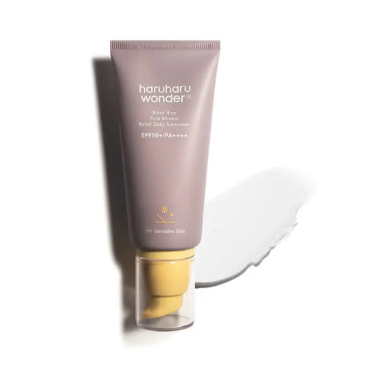 haruharu wonder Black Rice Pure Mineral Relief Daily Sunscreen Unscented SPF50+ 50ml Korean beauty product image 2