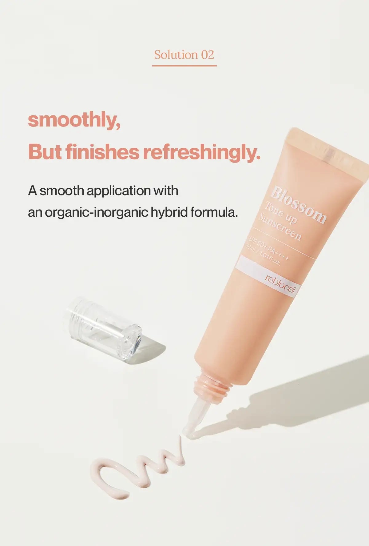 Reblocell Blossom Tone up Sunscreen SPF 50+ PA++++ 30ml Korean beauty product view 6