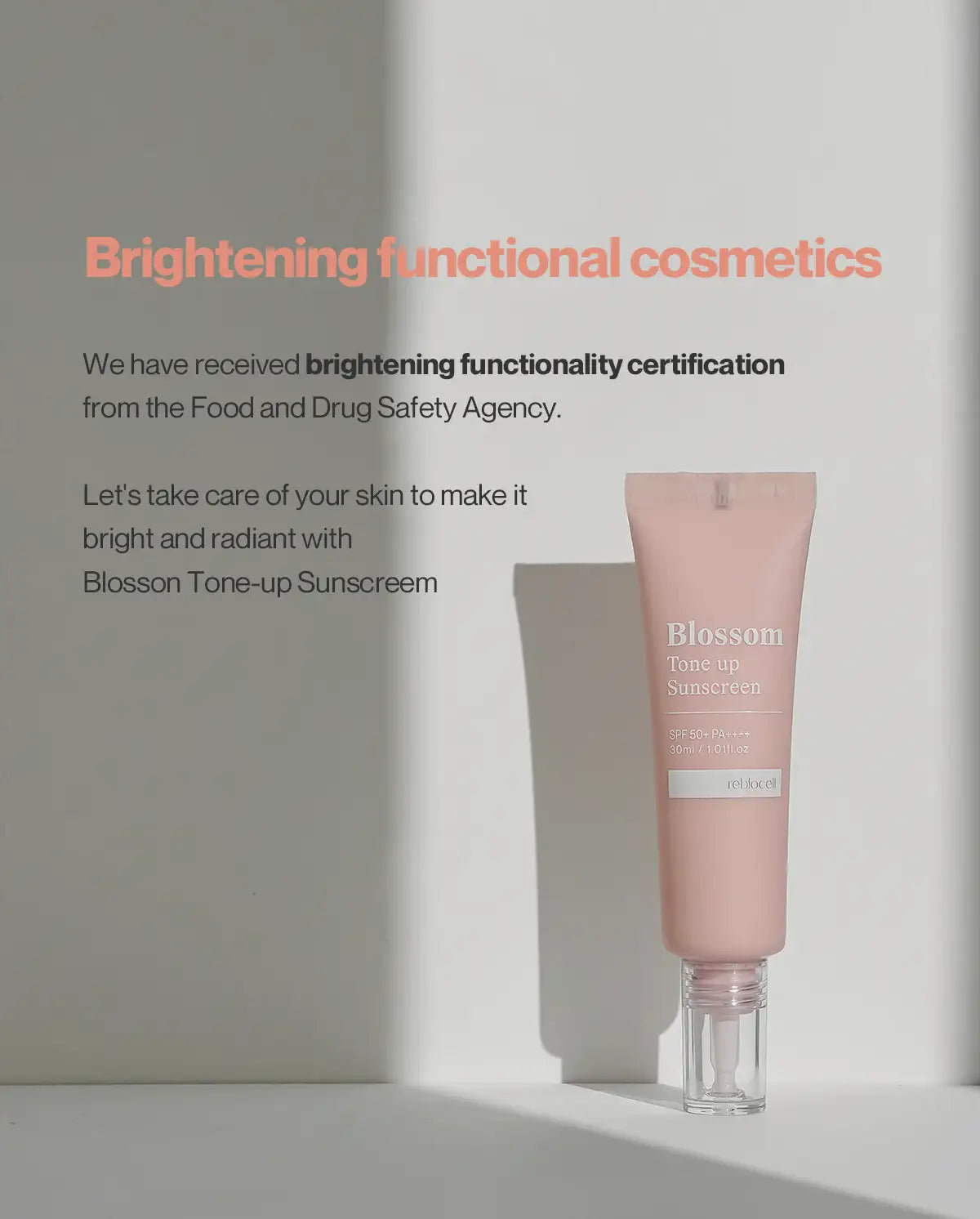 Reblocell Blossom Tone up Sunscreen SPF 50+ PA++++ 30ml Korean beauty product view 12
