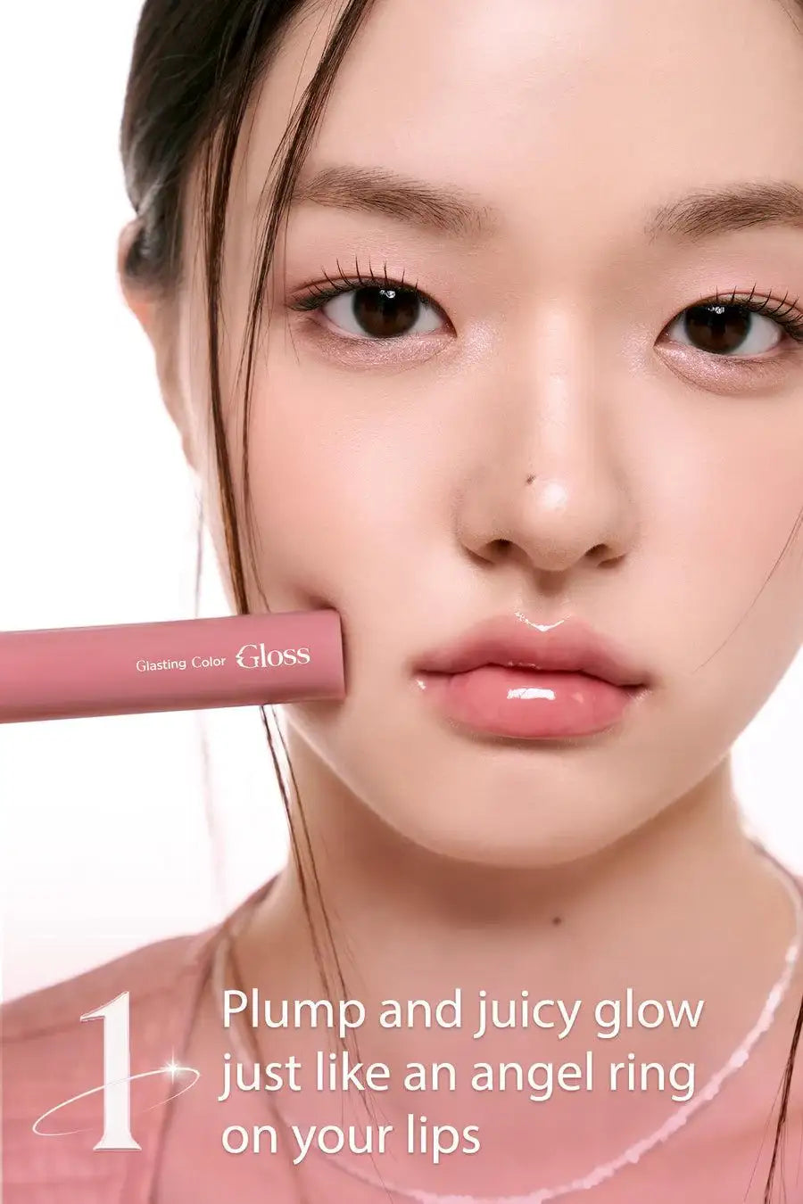 Romand Glasting Color Gloss 4g - 01 Peony Ballet Korean makeup product view 11