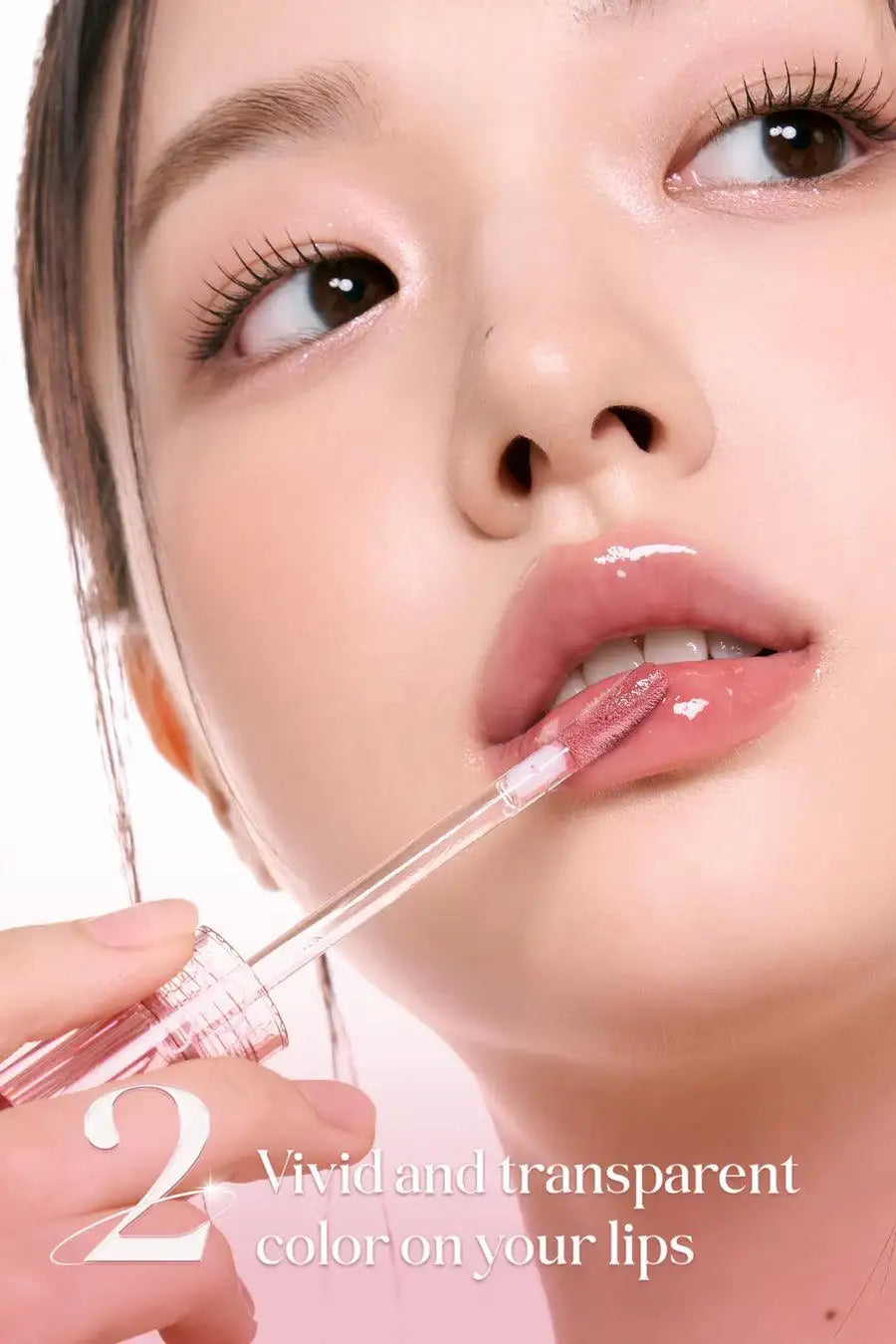 Romand Glasting Color Gloss 4g - 01 Peony Ballet Korean makeup product view 12