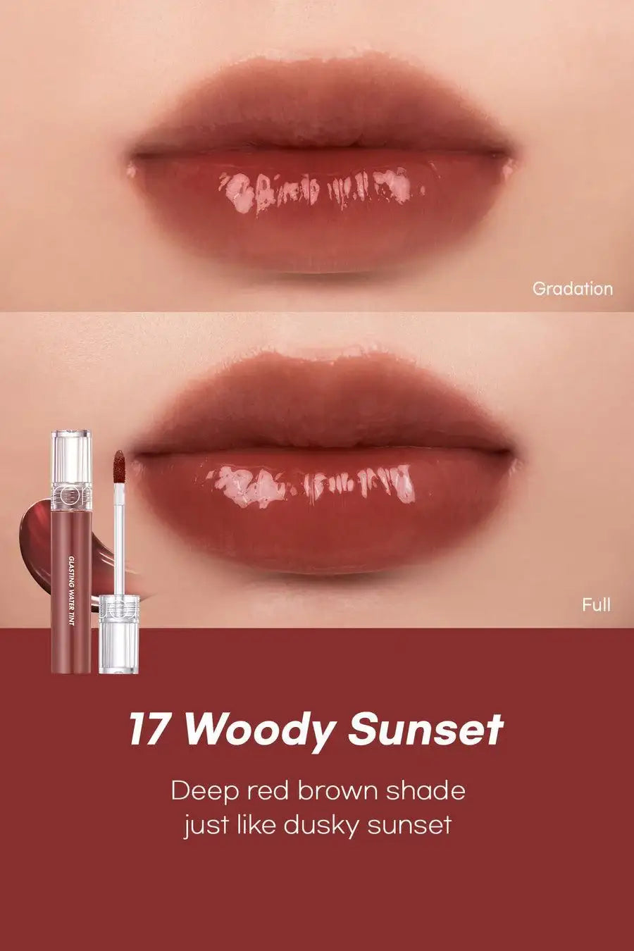 Romand Glasting Water Tint #Sunset 4g Korean makeup product view 8