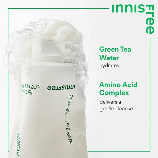 Innisfree Green Tea Amino Acid Cleansing Foam 150ml Korean beauty product image 2